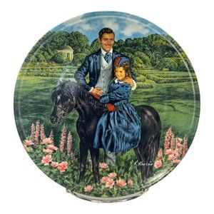 Gone With The Wind "Bonnie and Rhett" Fine China Plate 8.5" Vintage 1985 Knowles